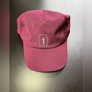 PGA Tour Men's Standard Mesh Golf Hat Airflux BURGUNDY